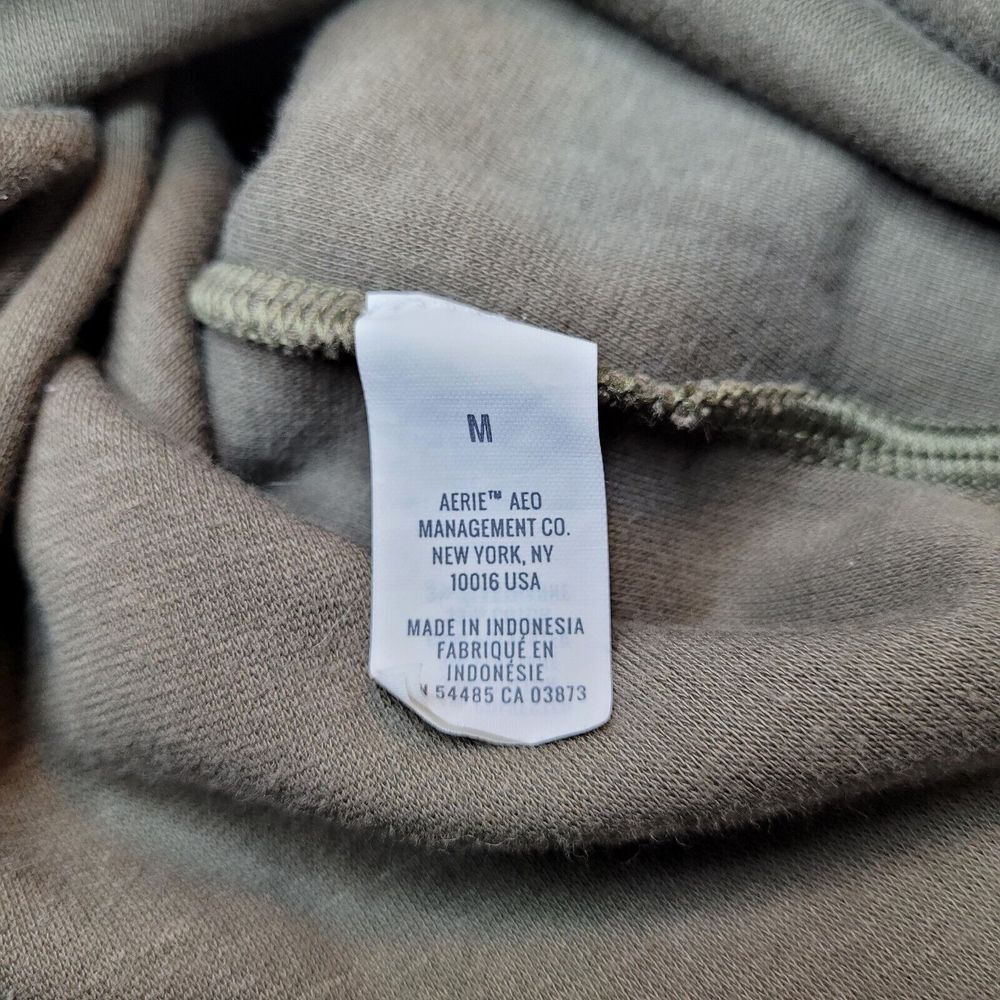 Aerie Womens Green Crewneck Sweatshirt Size Med Side Slits - Picture 6 of 8